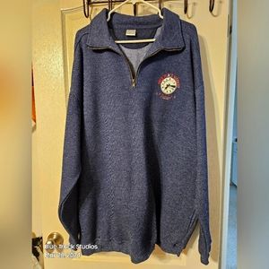 Seattle Washington Quarter Zip Sweatshirt Pikes Place Market Blue Size XL